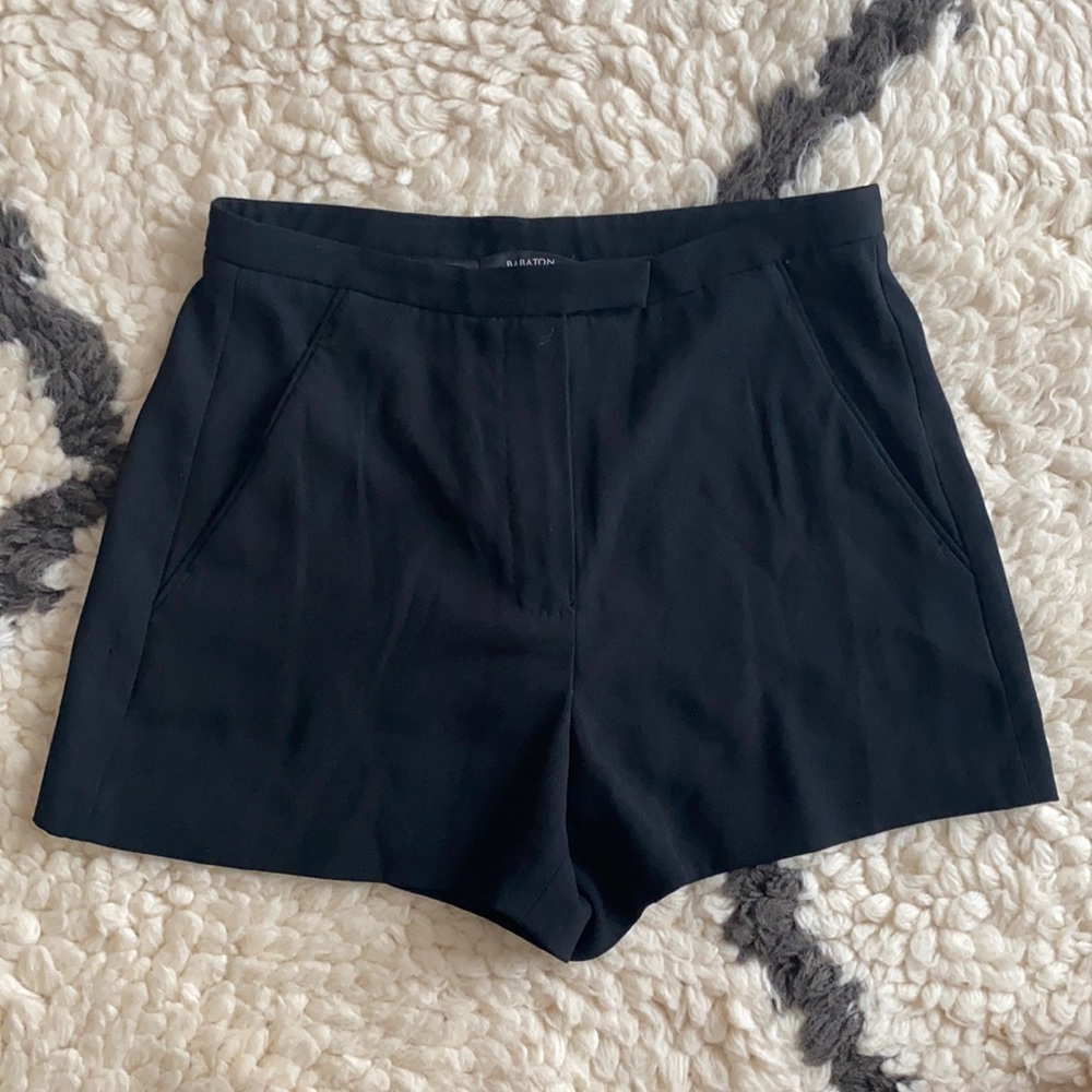Aritzia Babaton High Waist Black Shorts 00